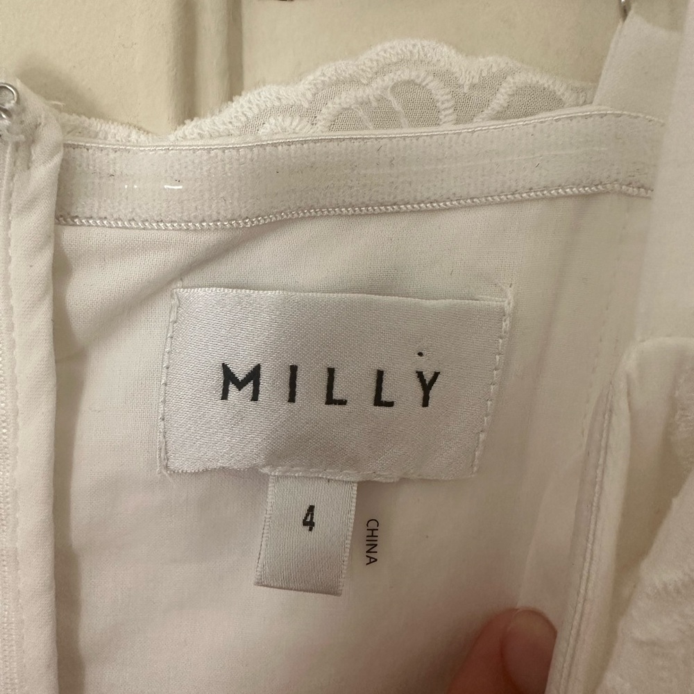 Milly Bea Tournesol Eyelet Dress, white, Size 4 - Picture 3 of 8